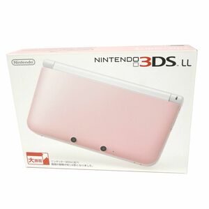 043 Nintendo ニンテンドー 3DS LL 本体 ピンク×ホワイト　※中古