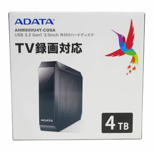 099 【未開封】ADATA 外付けハードディスク TV録画対応 4TB AHM800U4T-COSA USB 3.2 Gen1 3.5inch