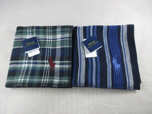  new goods prompt decision! Ralph Lauren gentleman towel handkerchie 2 sheets one side gauze fine quality cotton 100% material general merchandise shop handling commodity river side postage 140 jpy ④