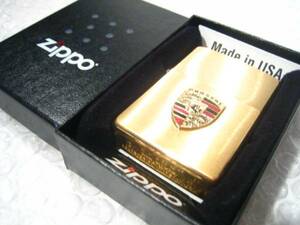 【Spiral】ポルシェ Zippo/真鍮製ジッポライター・ゴールド 新品/PORSCHE/