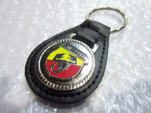 [Spiral] abarth (3D design ) real leather key holder S new goods /FIAT/ABARTH/