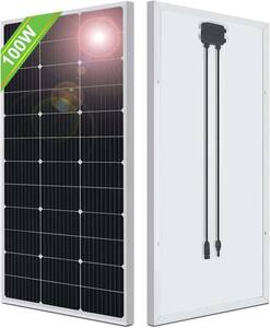 新品 ソーラーパネル 100W 単結晶 1枚入 変換効率21% 太陽光パネル 太陽光チャージ MC4プラグ と90cm12AWGケーブル付 災害対策 yinleader