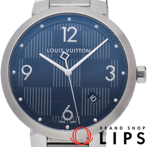  Louis * Vuitton язык b-ru тонкий Damier gla Fit мужской часы Q1D07 коробка письменная гарантия SS мужской часы черный с отделкой 