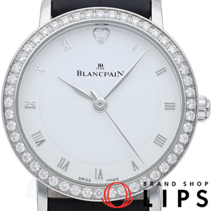  Blancpain vi rure Ultra slim watch 29.2mm diamond bezel 6102-4688-A95 box written guarantee band ×4 S