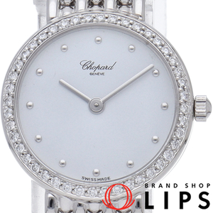  Chopard Classic lady's clock diamond bezel 919 K18WG lady's clock white finishing settled beautiful goods used 