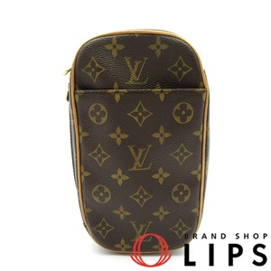 Louis * Vuitton pochette gun juM51870 monogram lady's body bag Brown records out of production goods beautiful goods used 