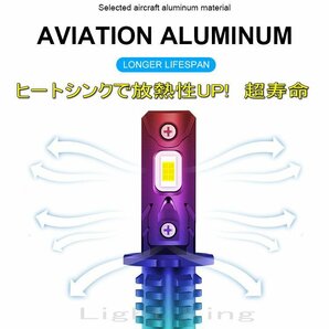 6000LM 24V 大型車 100W級 H3 LEDフォグランプ ショートバルブ 2個セット バンパー用 トラック ダンプトラック 黄色 ゴールデンイエローの画像7