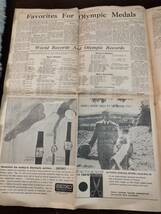 毎日新聞【東京オリンピック　1964年】当時物　英字　英語　昭和　　_画像2