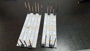 送料無料! 鉄道模型 nゲージ 白色 電球色 LED led 室内灯 E259系 成田エクスプレス用 6両+予備3本 点灯確認済み(1)