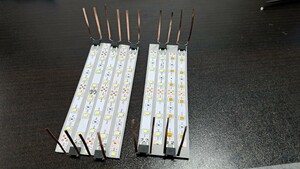 送料無料! 鉄道模型 nゲージ 白色 電球色 LED led 室内灯 E259系 成田エクスプレス用 6両+予備3本 点灯確認済み(2)