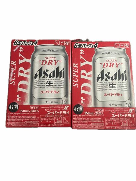 アサヒ スーパードライ 350ml 48本 新品未開封 2ケース 缶ビール アサヒビール 送料無料 