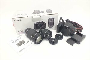 ◆ Canon キャノン EOSKISS X9i デジタル一眼レフ 18-55mm 1:4-5.6 55-250mm1:4-5.6 動作確認ok 中古 240209M5186