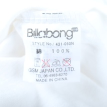 ビラボン Tシャツ 長袖 プリントT 綿100％ スポーツウエア トップス メンズ Lサイズ ホワイト BILLABONG_画像7