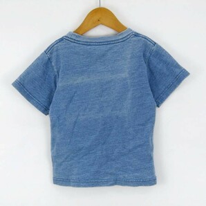 チャムス 半袖Tシャツ ロゴプリント トップス アウトドア 男の子用 S90-100サイズ 青 キッズ 子供服 CHUMSの画像2