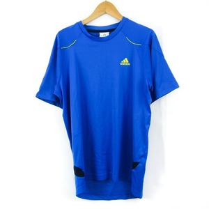 アディダス Tシャツ 半袖 ロゴ スポーツウエア トップス メンズ Lサイズ ブルー adidas