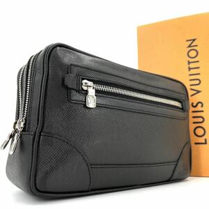 1円《 真贋済・正規品 》LOUIS VUITTON ルイヴィトン パヴェル タイガ アルドワーズ M31142 セカンドバッグ 黒 メンズ ビジネス カード入れ