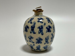 中国美術 古玩　七清康煕年製　茶入