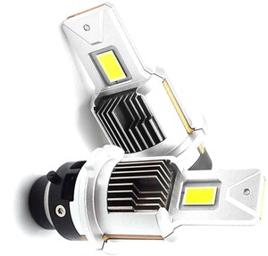 ★LEDヘッドライト　D2S/d2R[12V/24V対応　50WX2　20,000LM　交換型取り付[1年間保障/車検対応 ホワイト HIDより明るい 綺麗なカツトライン