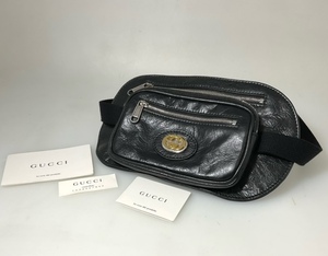 【GUCCI】グッチ ウエストバッグ インターロッキングGG ボディバッグ