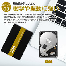 送料無料 新品未開封 複数個あり 256GB 内蔵SSD 2.5インチ 7mm SATAIII SPD 3D NAND PS4検証 軽量アルミ 6Gb/s 520MB/s SQ300-SC256GD_画像6