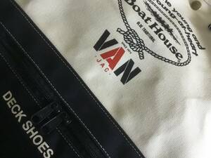 別注アイテム 限定 VAN JAC BOAT HOUSE コラボレーション！デッキシューズトートバッグ ボートハウス ヴァンヂャケット VAN JACKET INC