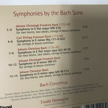 クラシック CD●Symphonies by the Bach Sons バッハの息子たちによる交響曲集　デメイエル＆バッハ・コンセントゥス●A3429-11＋_画像8