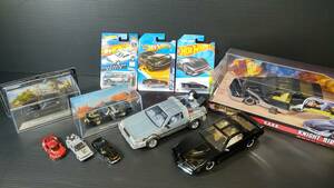 吉海F263 Jada ホットウィール ナイトライダー デロリアンⅡ PONTIAC FIREBIRD 1977 PONTIAC FIREBIRD TRANS AM 1982 ミニカー 現状品