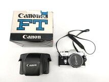 8 キャノン QL FT フィルム カメラ 55mm レンズ ケース 元箱付 動作未確認 ジャンク Canon◆昭和 レトロ ヴィンテージ アンティーク_画像1