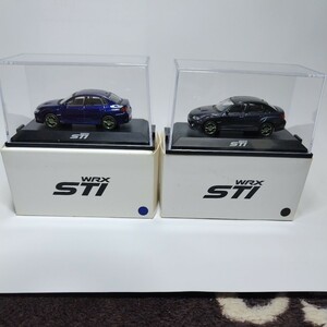 ディーラー特注 1/64 スバル SUBARU WRX STI IMPREZA インプレッサ セダン 黒 ブラック　紫パープル　ミニカー