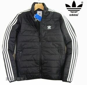 新品 ★ アディダスオリジナルス　スタンド 中綿 パファージャケット　L　 黒 ブラック　レトロ感 ポケッタブル ブルゾン adidas