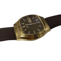 【中古品】SEIKO セイコー 0843-5040 文字盤ゴールド デイデイト クオーツ スクエア 不動 メンズ腕時計 本体のみ hiL481RO_画像3
