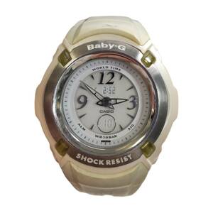 【中古品】 CASIO BABY-G カシオ BG-73 デジアナ ホワイト クオーツ レディース腕時計 箱無し 本体のみ L58338RD