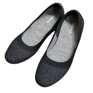 【中古品】 allbirds オールバーズ フラット パンプス 24.5cm ブラック レディースシューズ 箱無し 本体のみ kyL7149RO