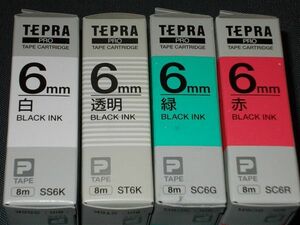 * new goods Tepra PRO tape *6mm width *4 color *4 piece set *