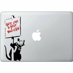 MacBook ステッカー シール Rat with Sign (13インチ)