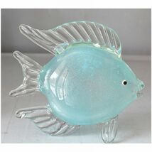 訳あり 置物 熱帯魚モチーフ 美しい透明感 ガラス製 (夜光 蓄光タイプ)_画像1