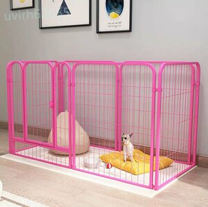 品質保証★ピンク 犬フェンスペット犬小屋猫小屋犬用品家柵 長さ140*幅70*高さ80cm お見逃しなく
