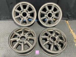 Watanabe ワタナベ エイトスポーク 8スポーク 13インチ 5J +45 4H 4穴 PCD114.3 ハブ径約60mm 4本セット 当時物 希少 レア