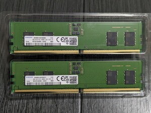 動作未確認 デスクトップ用メモリ DDR5-4800 8GB 2枚 計16GB (SAMSUNG M323R1GB4BB0-CQK0D)