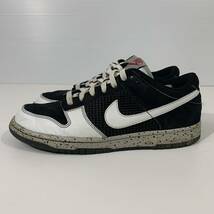 28.5cm NIKE DUNK LOW CL AIR JORDAN 4 304714-018 US10.5 ナイキ ダンク ロー ブラック ホワイト 黒白 BLACK/WHITE-GRANITE 2006年製_画像2