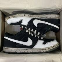 28.5cm NIKE DUNK LOW CL AIR JORDAN 4 304714-018 US10.5 ナイキ ダンク ロー ブラック ホワイト 黒白 BLACK/WHITE-GRANITE 2006年製_画像1