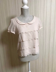  ef-de ef-de short sleeves blouse shirt light pink size 9