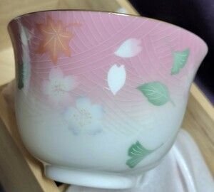 宇野千代　茶器5セット　桜柄　花だより　お茶呑み茶碗　YAMAKA 未使用 美品　箱付　UC-8034　ヤマカ陶器