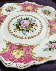 ロイヤル・アルバート レディカーライル英国　ROYAL ALBERT lady carlyle　花　ピンク　プレート 限定 Limited to 10,000 ONLY1991 美品