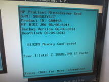 ★ HP ProLiant MicroServer Gen 8 , Xeon E3-1220L V2 @ 2.30GHz / 8GB ★ TPS-W003 ★_画像3