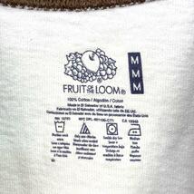 フルーツオブザルームFruitofTheRoomラグランTシャツ7分袖ブラウン白_画像2