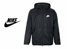 NIKE ナイキ SYN フィル フリース ラインド フーディ ジャケットM/裏地フリース フード付き ブルゾン/黒 ブラック/メンズ/861789_画像1