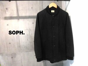 SOPH. ソフネット Thinsulate 中綿入り ウール ファラオジャケットL/ファラオコート/スタジャン/黒 ブラック/メンズ/SOPH-0137/日本製