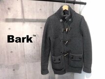 Bark バーク ワッフルウール ニット コートS/厚手 ハイゲージ ジャケット/アウター/グレー/メンズ/イタリア製/ナノユニバース_画像1