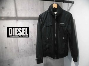 DIESEL ディーゼル 収納フード ミリタリージャケット M/黒 ブラック/メンズ/ブルゾン